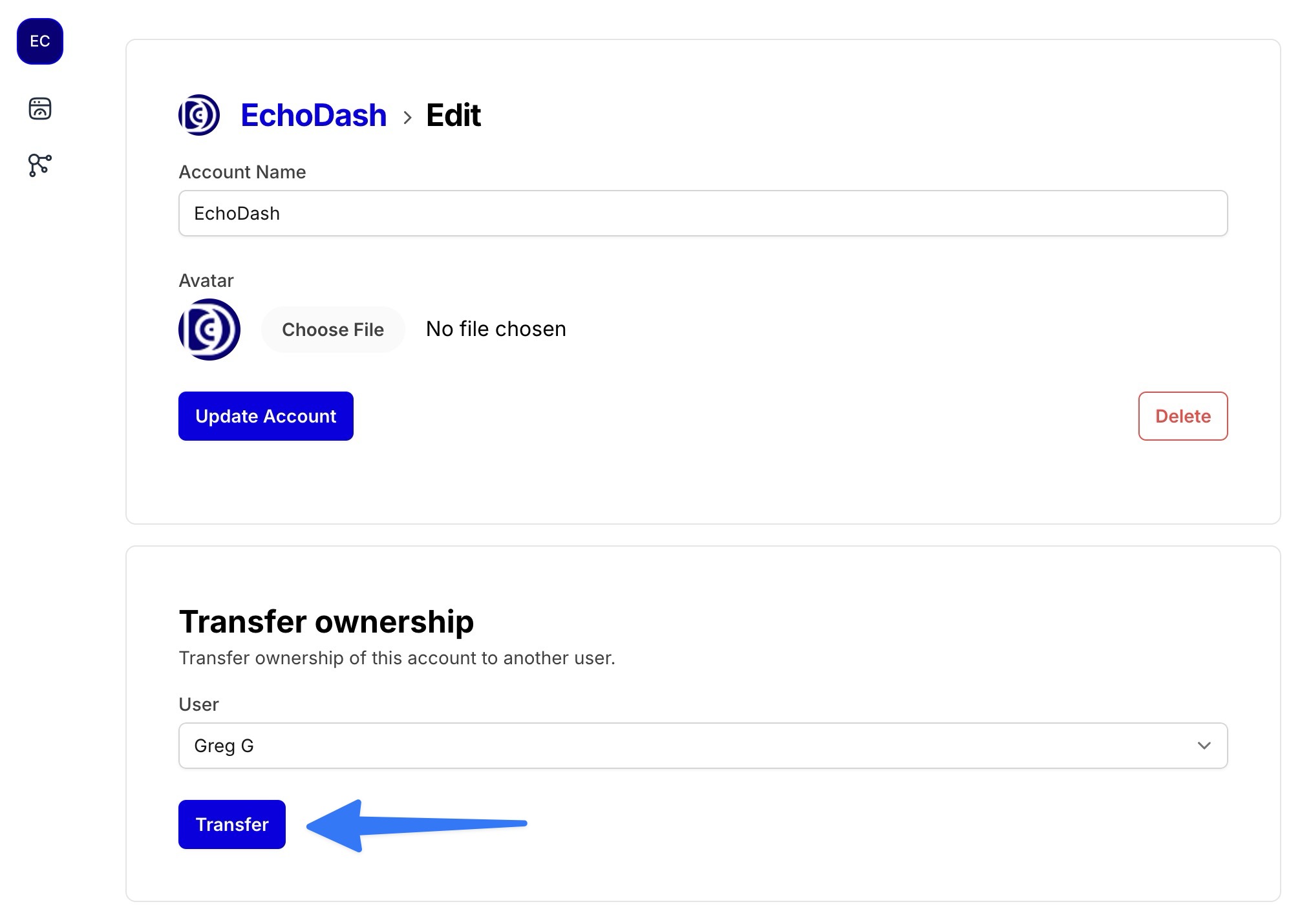 Transfer Ownership